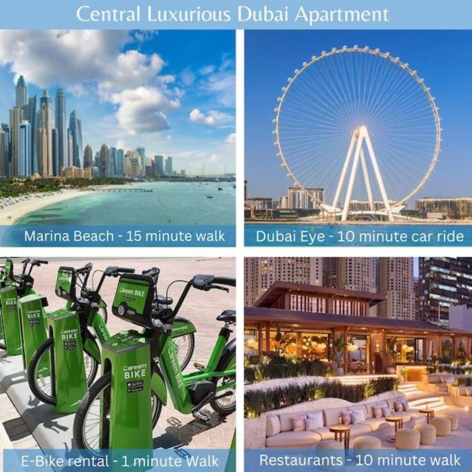 Marina View With Pool, Gym, Tennis Court, 5 Mins To Beach Dubai Exterior photo